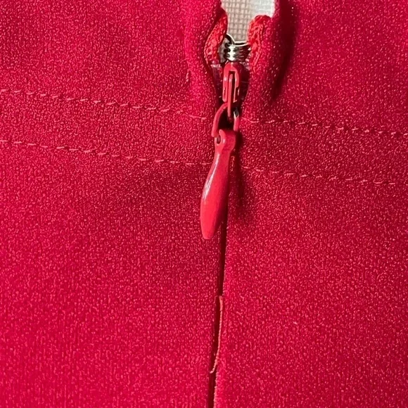 SHEIN EUC XS Burgandy/Red Scallop Short Off Shoulder Dress - Picture 7 of 14